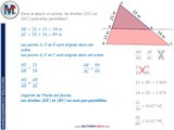 Exercice: Parallélisme: Thalès et sa réciproque