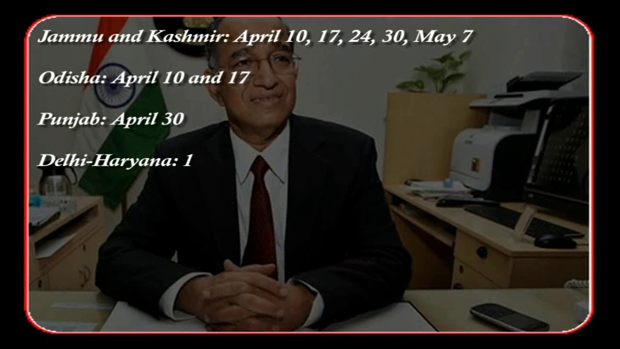 State wise elections schedule for Lok Sabha polls 2014