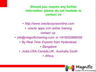 Oracle Apps crm Training and Tutorials Available Online