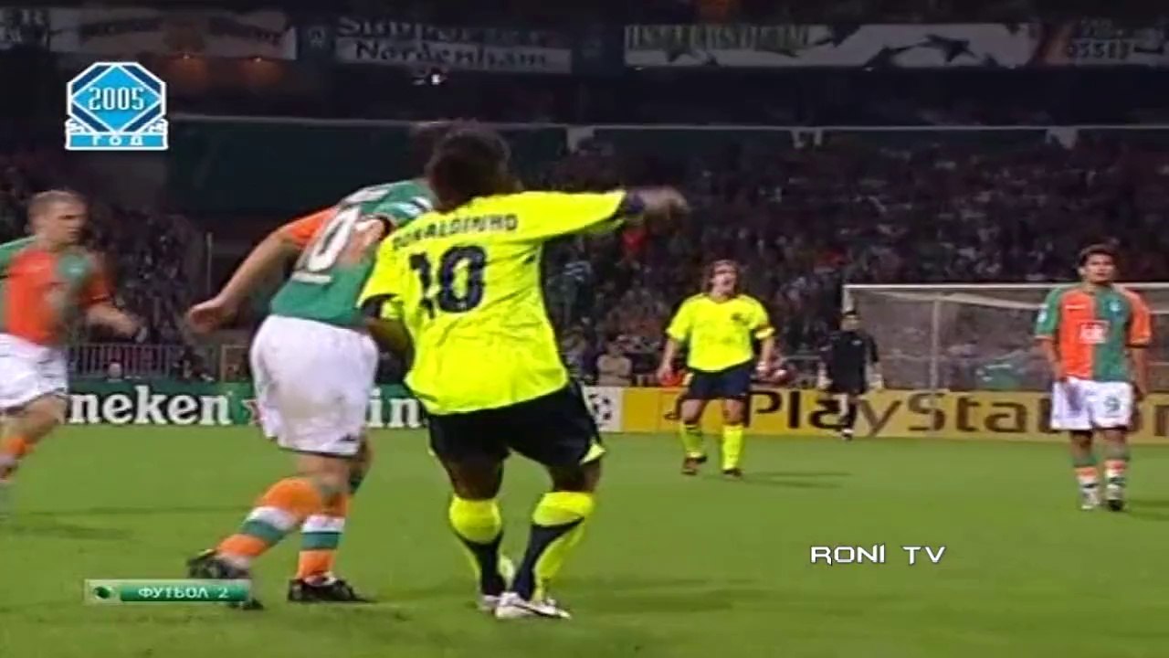 Ronaldinho vs Werder Bremen - 2005 - 2006 - 720p - Roni Tv