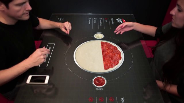 Table interactive chez Pizza Hut : bienvenu dans le futur!