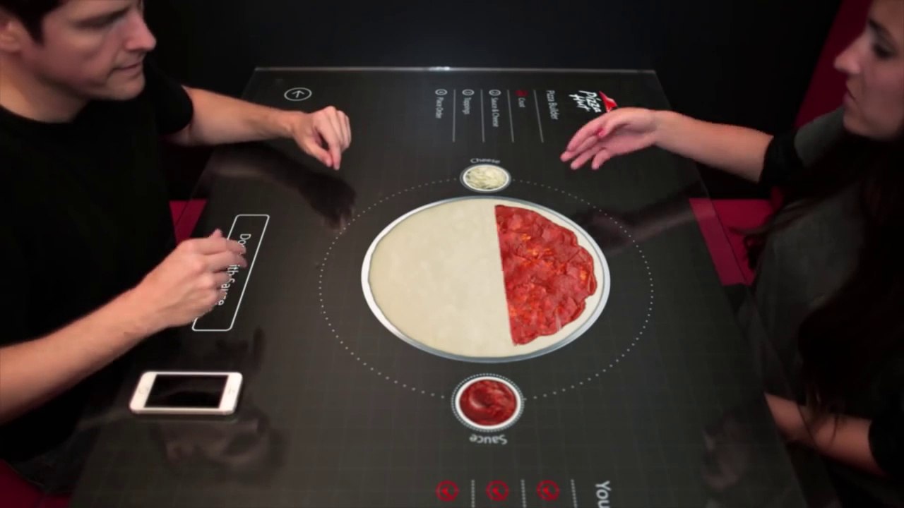 Table interactive chez Pizza Hut : bienvenu dans le futur!