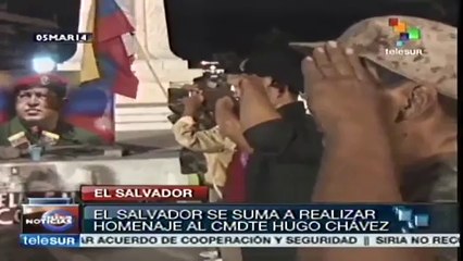 Realizan vigilia en El Salvador en honor a Hugo Chávez