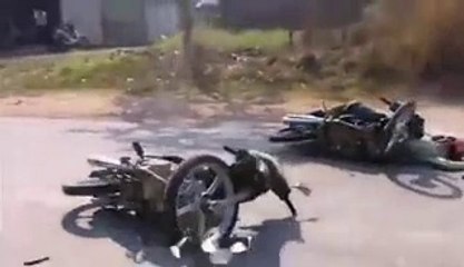 Crazy motorcycle crash... one of the most violent accident ever seen!