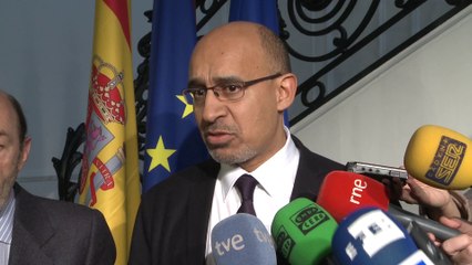 Harlem Désir rencontre Alfredo Pérez Rubalcaba, président du PSOE