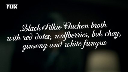 Cooking With Hannibal: Black Silkie Chicken broth with red dates, wolfberries, bok choy, ginseng and white fungus
