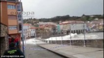 Temporal en Luanco (Asturias)