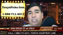 UNLV Rebels vs. San Diego St Aztecs Pick Prediction NCAA College Basketball Odds Preview 3-5-2014