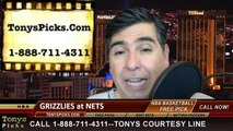Brooklyn Nets vs. Memphis Grizzlies Pick Prediction NBA Pro Basketball Odds Preview 3-5-2014