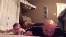 Dad does the baby workout