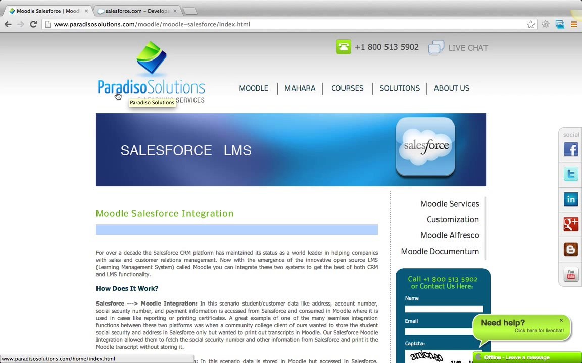 Salesforce Moodle Integration Single Sign On