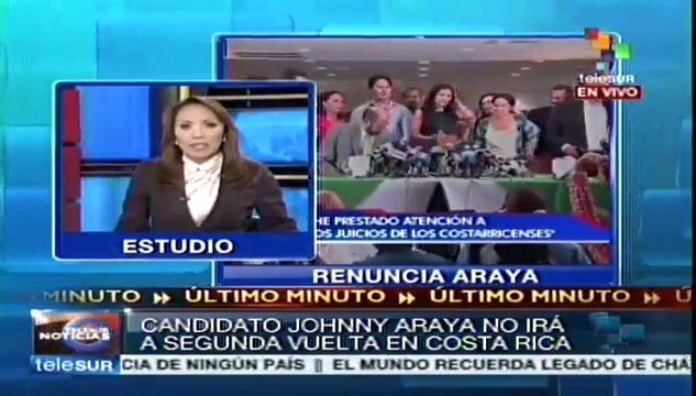 Araya se retira de elecciones en Costa Rica por falta de recursos