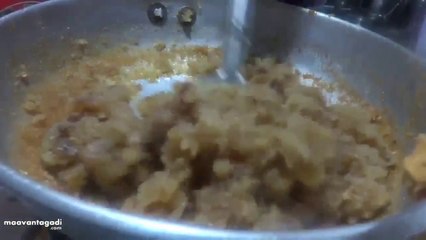 Salividi Tho Ukkiri Preparation in Telugu (చలివిడి తో స్వీట్ తయారుచేయుట)
