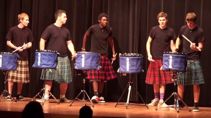 THE OFFICIAL Hot Scots drum line - 2011 - Nigel - Talent Show at LHHS