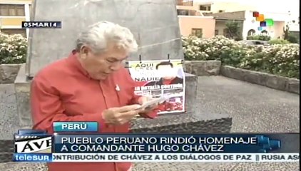 Homenajean en Perú al comandante Hugo Chávez