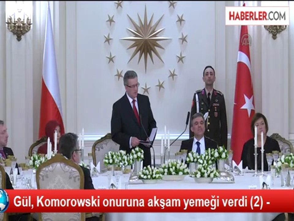 Gül, Komorowski onuruna akşam yemeği verdi (2) -