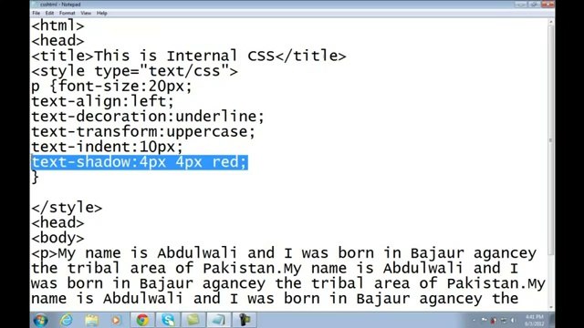 CSS Style Sheet Tutorials in Urdu Part 5