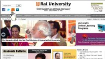 Rai University on Campus Website Tour : University Online Learning