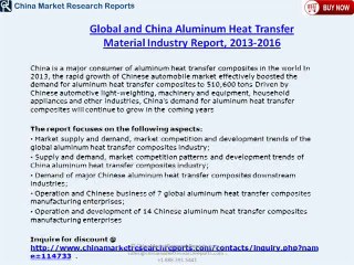 Aluminum Heat Transfer Market 2013-2016