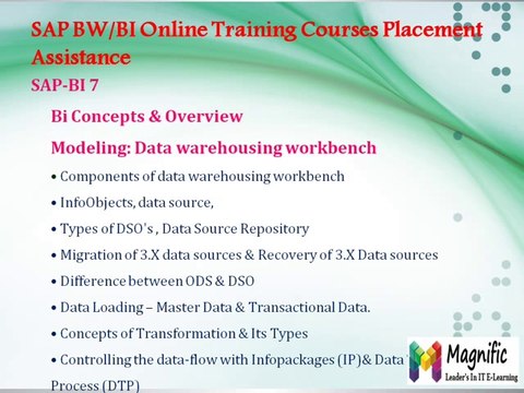 Sap bi@bw online training in USA,UK-free demo classes