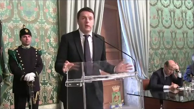 Siracusa - Conferenza stampa di Renzi (05.03.14)