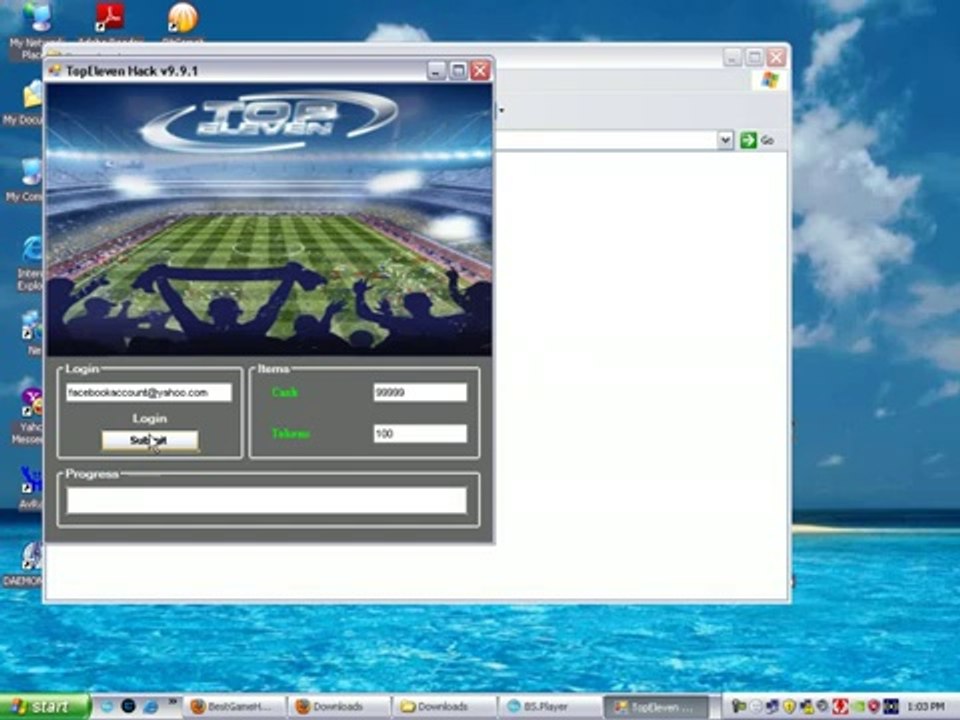 Latest Top Eleven Hack 2014 Updated Cash Tokens