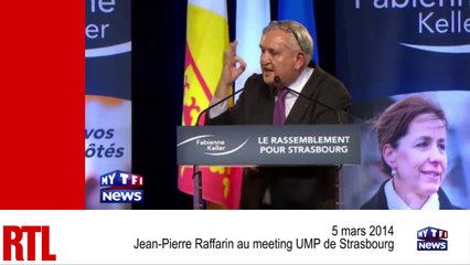 VIDÉO - Jean-Pierre Raffarin demande à Nadine Morano d'arrêter de tweeter lors d'un meeting UMP