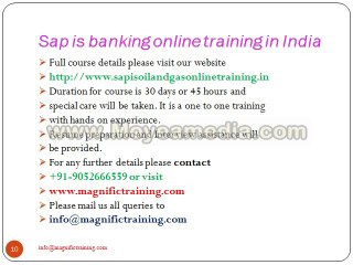 sap is banking online training in india