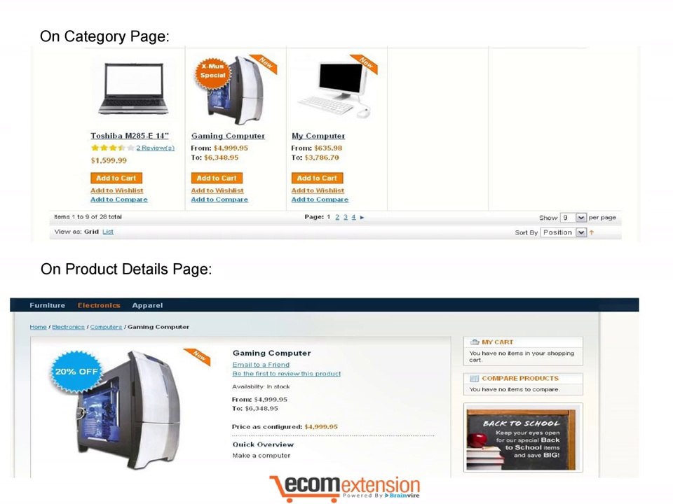 Magento On sale Extension