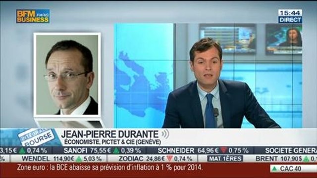 Le principal taux directeur de la BCE restera à son niveau actuel ou en deçà pour une période prolongée , Mario Draghi: Jean-Pierre Durante, dans Intégrale Bourse - 06/03