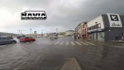 Nuevo Temporal maritimo en Navia y Pto de Vega 2014
