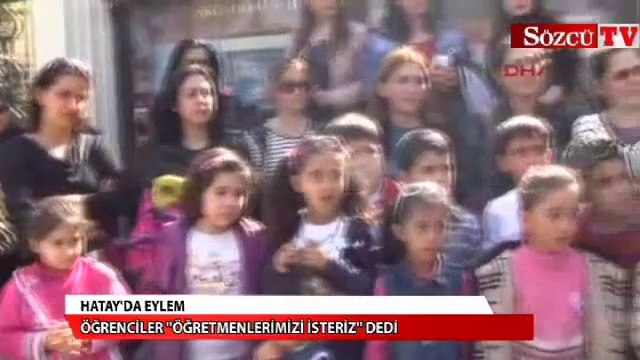 Hatay'da veliler ve öğrencilerden eylem
