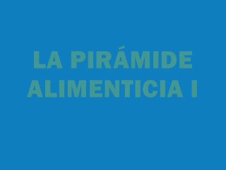 Pirámide alimenticia I