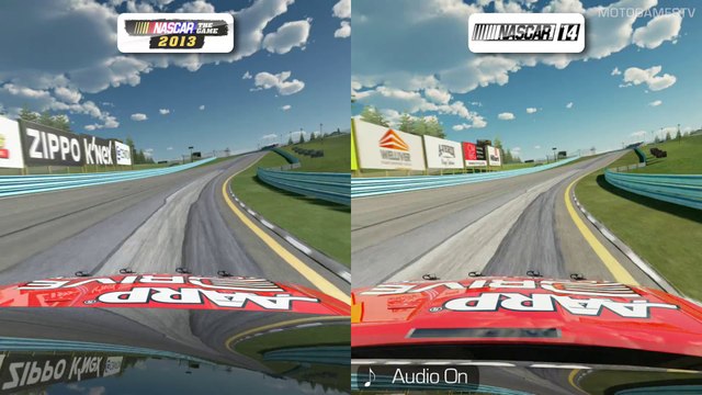 NASCAR The Game 2013 vs NASCAR '14 - Watkins Glen International