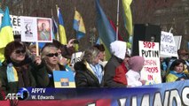 Anti-Russian protesters rally outside White House