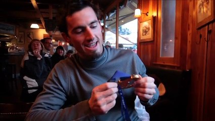 Pierre Vaultier accueilli en heros