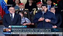 Maduro propone exponer ante Unasur situación de Venezuela