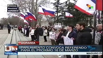 Crimea celebrará referendo de adhesión a Rusia el 16 de marzo
