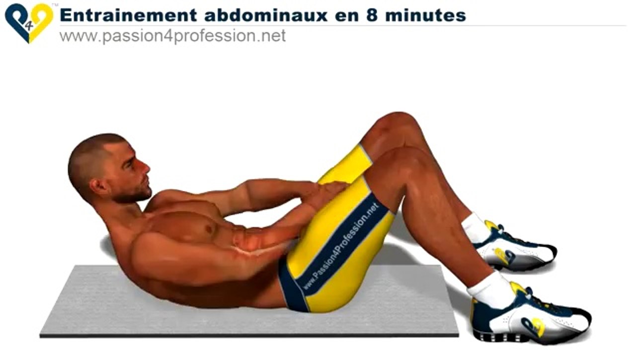Abdos en 8 minutes, entrainements pour abdos en tablettes