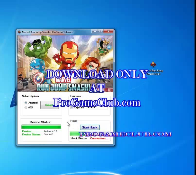 March 2014 Marvel Run Jump Smash Hack cheat hacks android ios unlimited gold crystals free (HD)