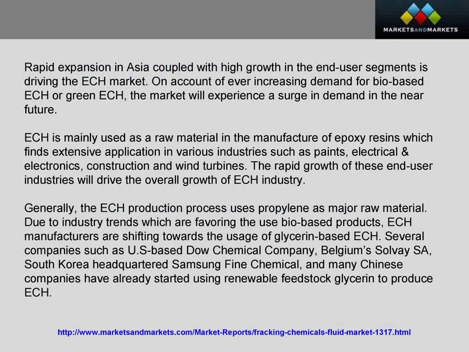 Epichlorohydrin (ECH) Market Estimated 1,926 Kilo Tons in 2017