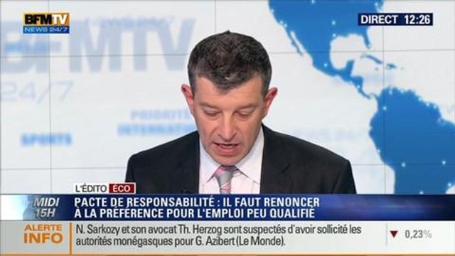 L'Édito éco de Nicolas Doze: Pacte de responsabilité: Cibler les bas salaires, on ne peut ne pas faire que ça ! - 07/03