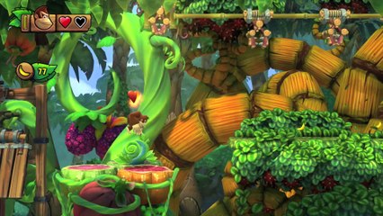 Donkey Kong Country: TF. Desafío frutal 5-1 - Gameplay - 100% Puzzles y letras