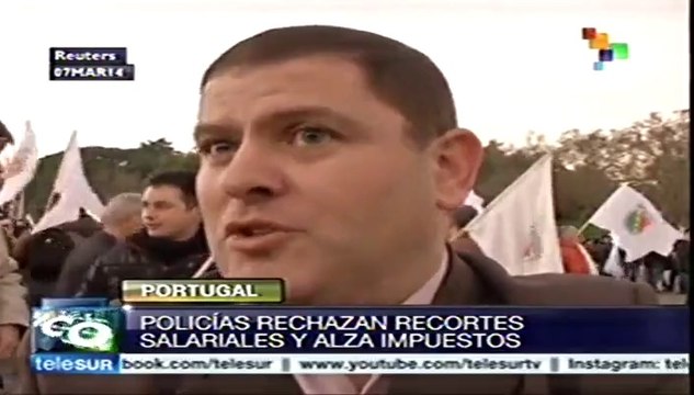 Policías portugueses rechazan recorte salariales y alza de impuestos