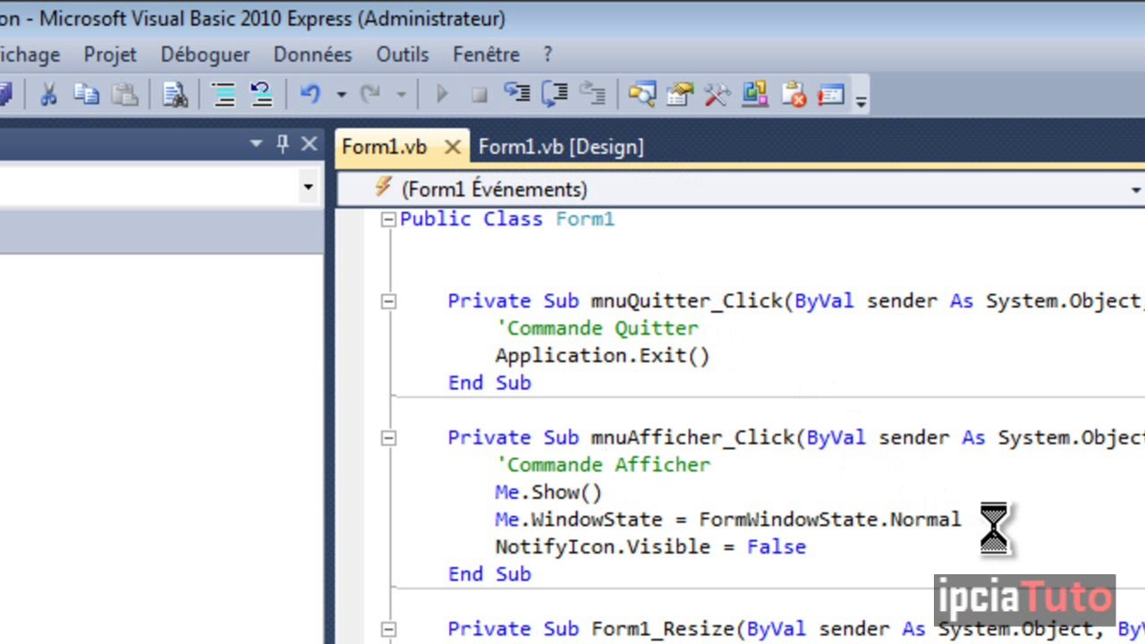 VB.NET - Ajouter une icône à la zone de notification - ipciatuto