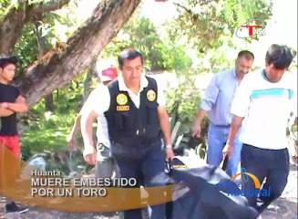 En Huanta, un anciano muere tras ser embestido por un toro.