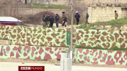 Dentro de un barco militar ucraniano en Crimea