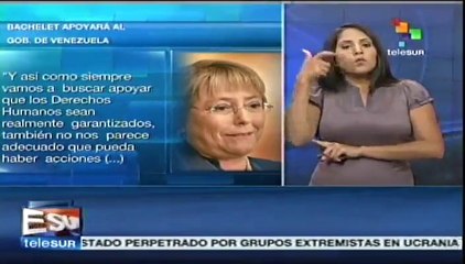 Bachelet asegura que su gobierno apoyará a Venezuela y su presidente