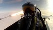 Air Force pilot fires a missile from F-16