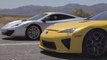 Insane Race : Bugatti Veyron vs Lamborghini Aventador vs Lexus LFA vs McLaren MP4-12C